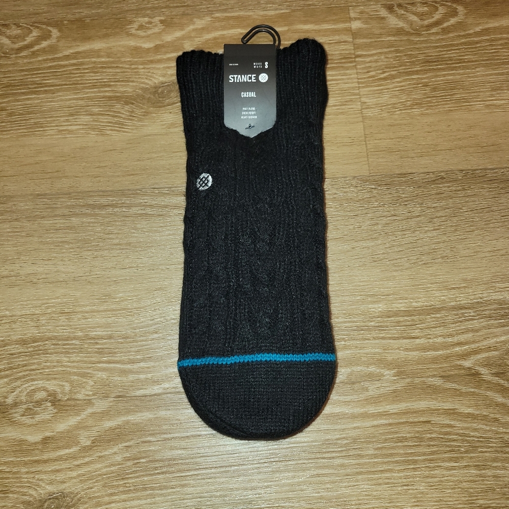 Stance Rowan Slipper Socks Casual Knit Women's 5-7.5 / Men's 3-5.5 Black New